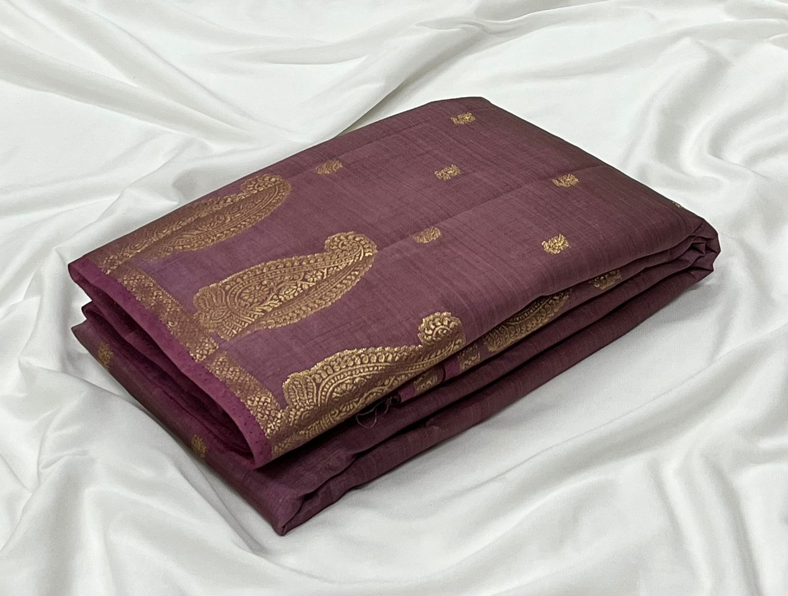 Tussar Silk Saree with Heavy Zari Border and Chit Pallu Cotton Saree